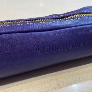 Portland Leather Goods Violet Unicorn Ballpark Pouch New